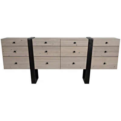 Mendez 84'' Wide 12 Drawer Ash Solid Wood Buffet Table