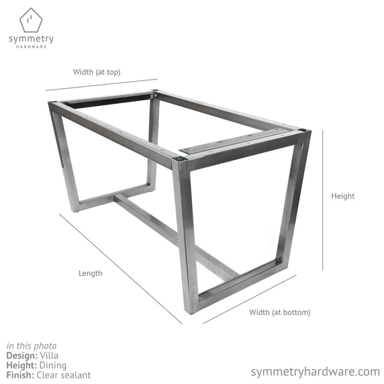 The "Villa' Full Frame Metal Table Base - Dining Height/Bar Height Whole Base