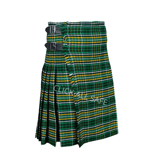 Kilt For Men, Irland National 8 Yard For Men - 16 Oz Irish Tartan Kilt, Traditional