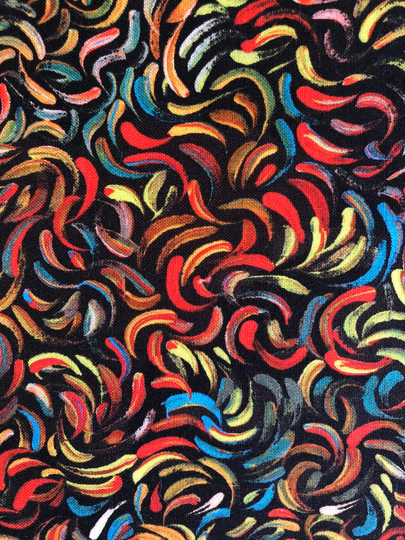 Aboriginal Art Warlu Skinny Bush Banana Abstract Quilting Cotton Fabric By 1/4 Or 1/2 Yard Fat Quarter, Australian Indigenous