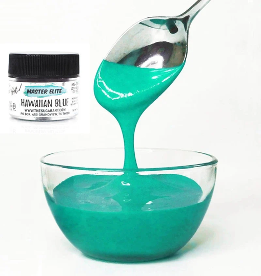 Hawaiian Blue Master Elites Food Color From The Sugar Art - Small 4G Jars