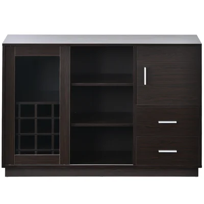 Kitchen Functional Sideboard With Glass Sliding Door