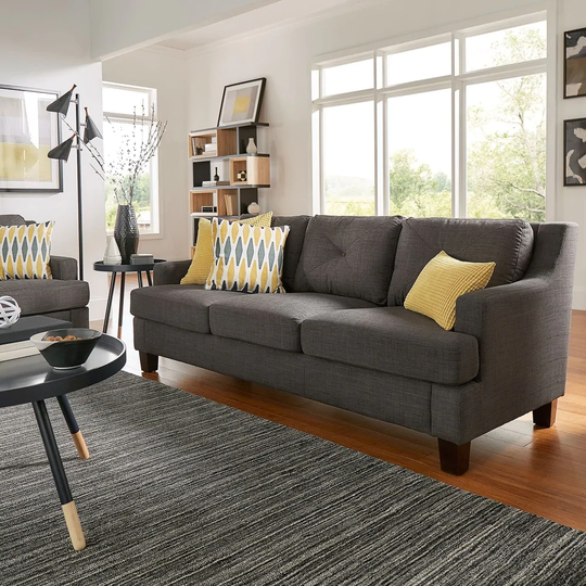 Elston Tufted Linen Track Sofa by iNSPIRE Q Modern