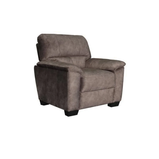 Padded Chair with Pillow Arms, Charcoal Grey