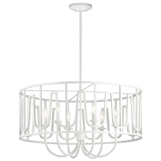 Kichler Lighting Sutton Collection 6-light White Pendant