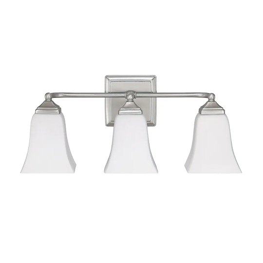 Traditional 3-light Brushed Nickel Bath/Vanity Light - Brushed Nickel
