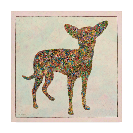 James W. Johnson 'Chihuahua Shape' Canvas Art - Multi-color