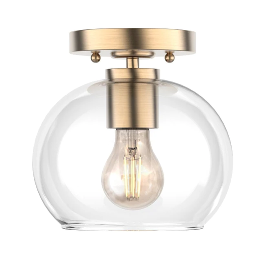 Luna 1- Light Modern Semi Flush Mount Ceiling Light - 8