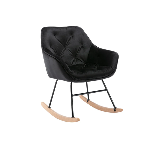 Black Comfortable Rocking Chair Accent Chair Living Room