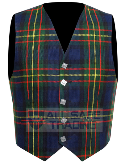 Clearance Sale Scottish/Irish Formal Straight Pattern Maclaren Tartan Waistcoat/Vest, Mens Scottish Waistcoat, Kilt Vest, Celtic, Highland