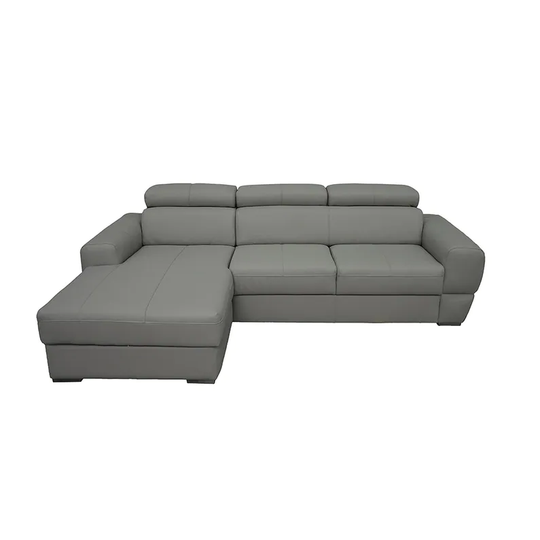 TOVEN Upholstered Faux Leather Sectional Sleeper Sofa