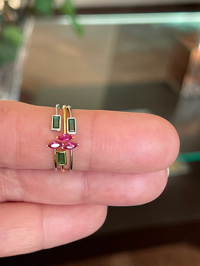 Colored Cz Band Ring/Adjustable Colored Ring/ 925 Sterling Silver Rings