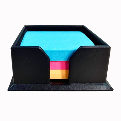 Classic Black Leather Note Holder