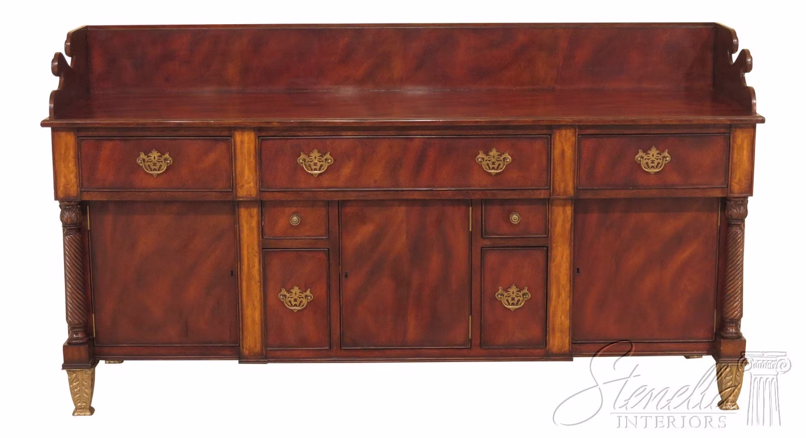 L30582Ec Empire Style Mahogany Sideboard Console
