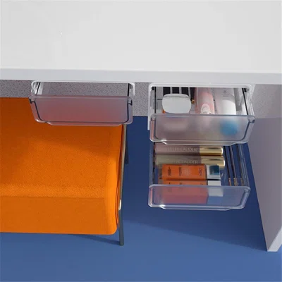 Desk Drawer Box Desktop Pencil Box Organizer Desktop Organizer Self-Adhesive Hidden Desk Organizer Suitable For Office Hidden Drawers2