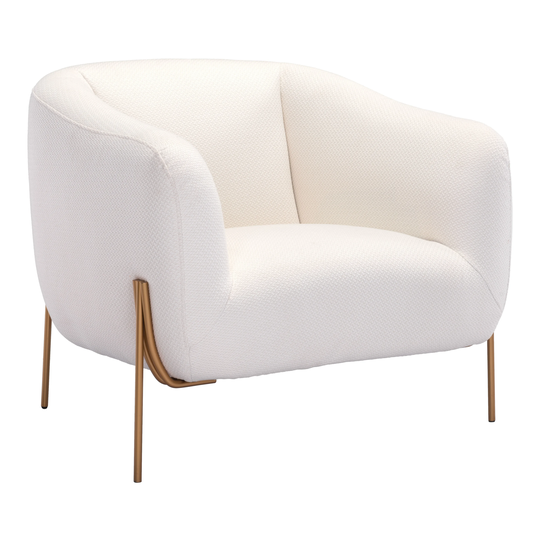 Birnam Woods Arm Chair Ivory & Gold