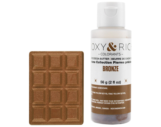 Bronze Gemstone Colored Cocoa Butter - High Quality Colored Cocoa Butter Creates Vibrant & Colorful Chocolates With A Luster Finish