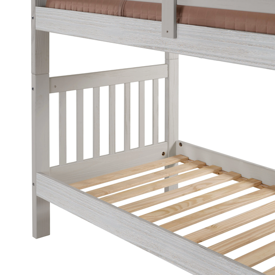 Olympus Twin-over-Twin 2-drawer Solid Wood Bunk Bed with Staircase