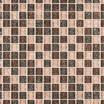 1" x 1" Glass Mosaic Grid Wall Tile