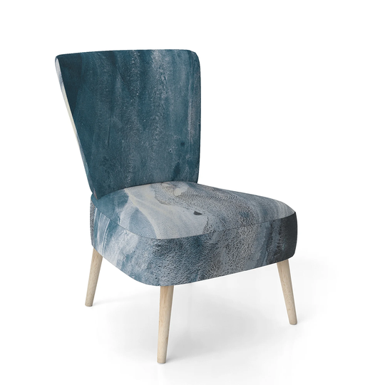 Designart 'Splash Blue Indigo' Upholstered Modern Accent Chair