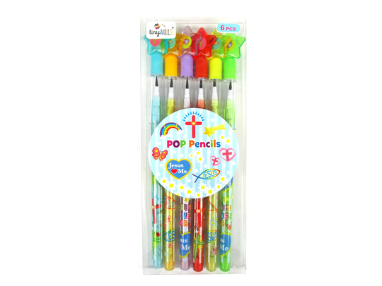 6 Pcs Religious Multi Point Pencils
