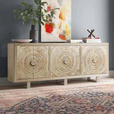 Grasser 95'' Wide Acacia Solid Wood Sideboard