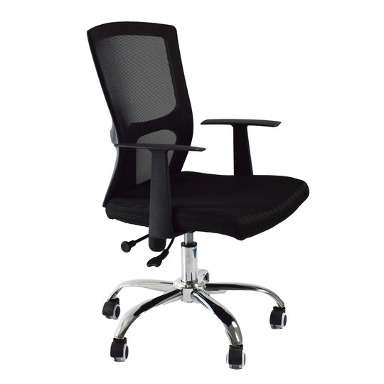 American Imaginations 25.2-in. W 37.8-in. H Modern Stainless Steel-Plastic-Nylon Office Chair