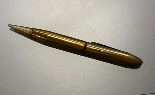 50S Gold Tone USA Marked Mechanical Lead Pencil Vintage Office Memorabilia