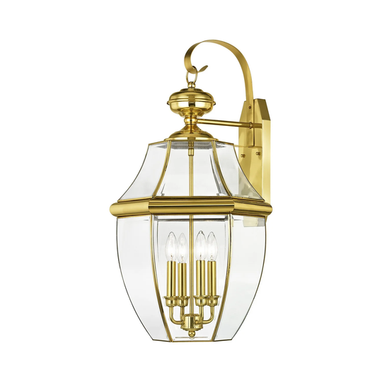 Giuseppe Lighting Four Light Outdoor Wall Lantern Monterey Polished - Exact Size