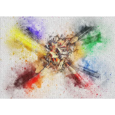 Pencils Yellow Area Rug