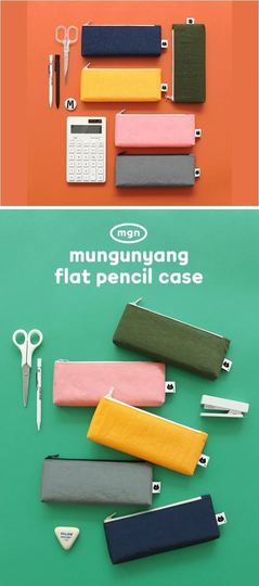 Flat Pencil Case/Pen Case Pouch Zipper Bag Makeup Office, School Supplies