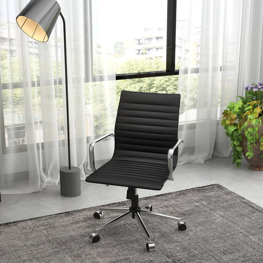 LuxMod Adjustable Swiveling Goldtone Office Chair