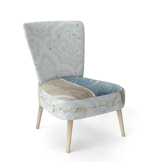 Designart 'Fields of Gold Watercolor Flower IV' Upholstered Traditional Accent Chair