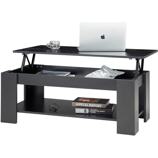 Emmory Lift Top Coffee Table, Rustic Coffee Table Lift Tabletop