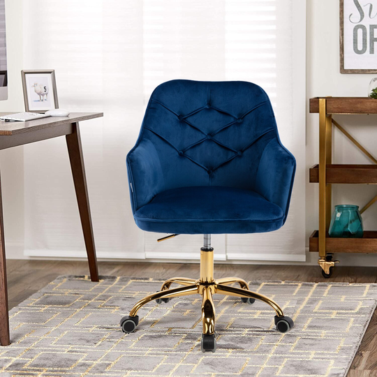 Modern Velvet Swivel Shell Chair Office Chai Leisure Arm Chair