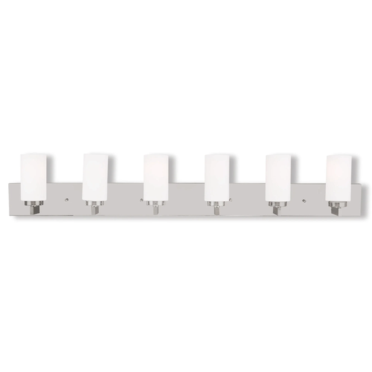 Livex Lighting West Lake 6 Light Polished Chrome Bath Vanity - Polished chrome - Polished chrome