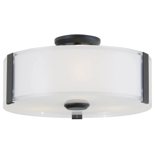 DVI DVP14532GRSSOP Three Light Flush Mount Zurich Graphite w Silk Sc - One Size