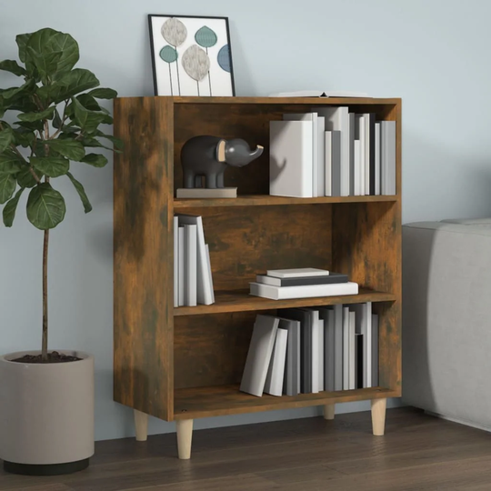 Sideboard Smoked Oak 27.4"x12.8"x35.4" Engineered Wood