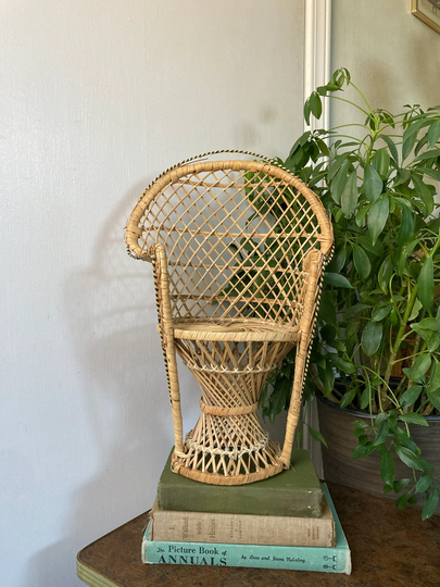 Mini Wicker Peacock Chair