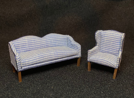 1/24 Scale Miniature Sue Hoeltge Sofa & Chair Set