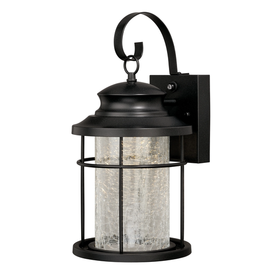 Melbourne 1 Light LED Dusk to Dawn Bronze Coastal Outdoor Wall Lantern Clear Glass - 8-in W x 15.75-in H x 9.25-in D