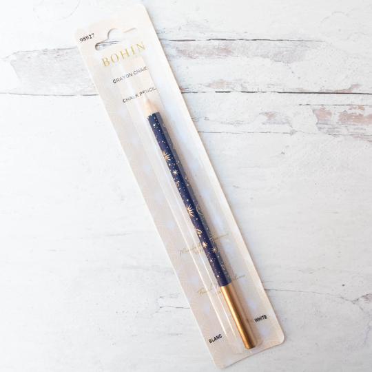 White Marking Pencil | Bohin Room Of Wonder White Water Soluble Pencil For Sewing Patterns, Sashiko Designs