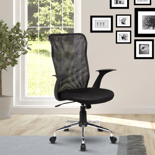 Medium Back Mesh Assistant Office Chair, Black