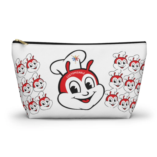 Personalized Philippines Filipino Jollibee Accessory Pouch W T-Bottom |Jollibee Pencil Pen Pouch