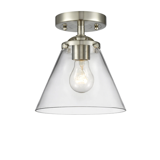 Innovations Lighting Large Cone 8" Wide Semi-Flush Ceiling Fixture