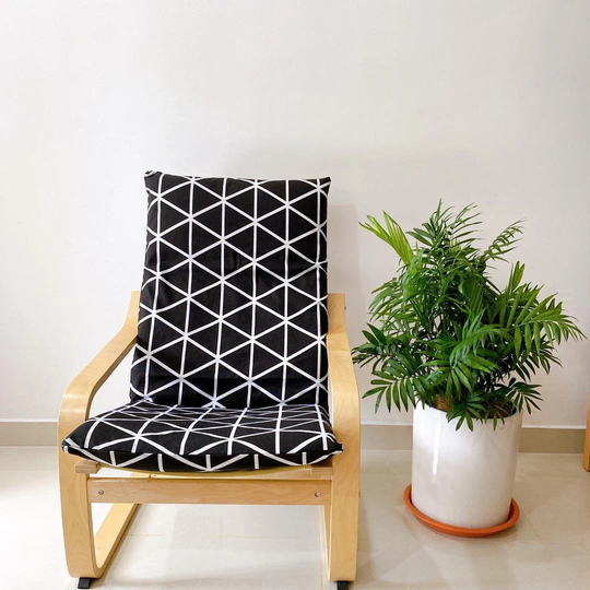 Ikea Poang Chair Cushion Cover - Line Pattern