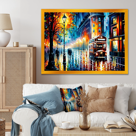 Designart 'Colorful City In London I' Cityscapes Framed Art Print
