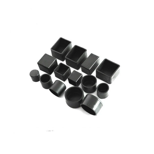 16Pc Transparent /Black Chair Leg Floor Protectors, Fit Square Caps Pads, Silicone Protect Your Floors Anti-Scratch