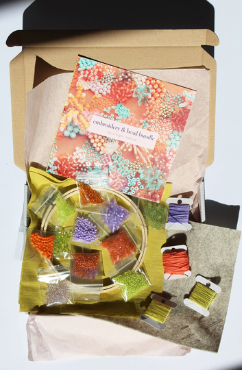 Embroidery Bead Kit in Bright Colours