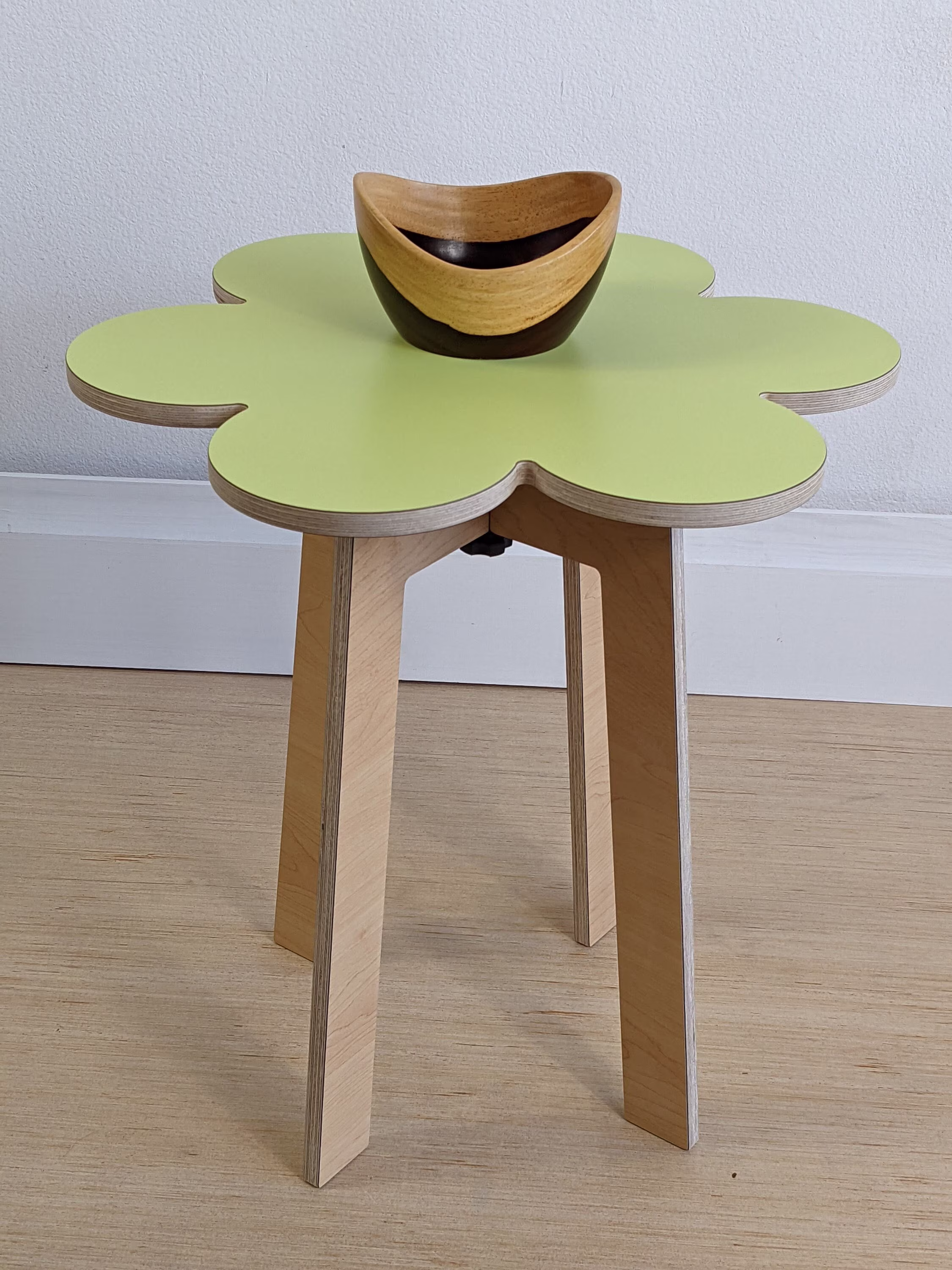 Accent Table Side For Living Room Bedroom Scandi Nightstand Wood Cute Curvy Furniture Scandinavian Unusual